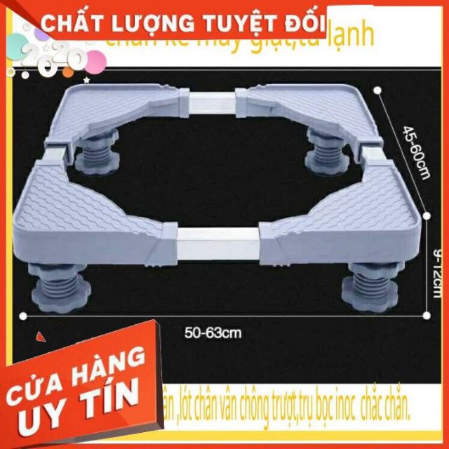 Kê chân tủ lạnh / máy giặt điều chỉnh kích thước inox cao cấp