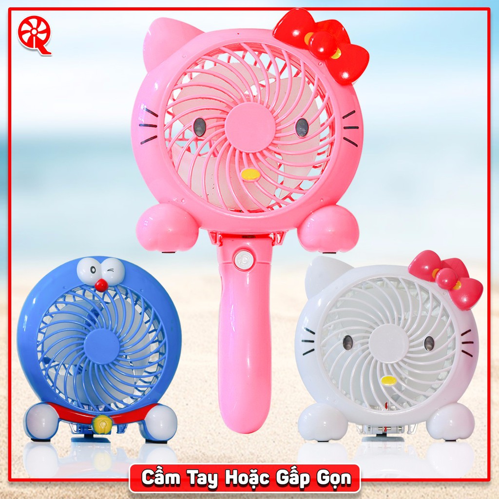 ■♞[HOT TREND-] - QUẠT MINI CẦM TAY PIN SẠC DOREMON KITTY GẤP GỌN ĐƯỢC NINI NHỎ HỌA TIẾT DỄ THƯƠNG SIÊU MÁT KIỆM ĐIỆN