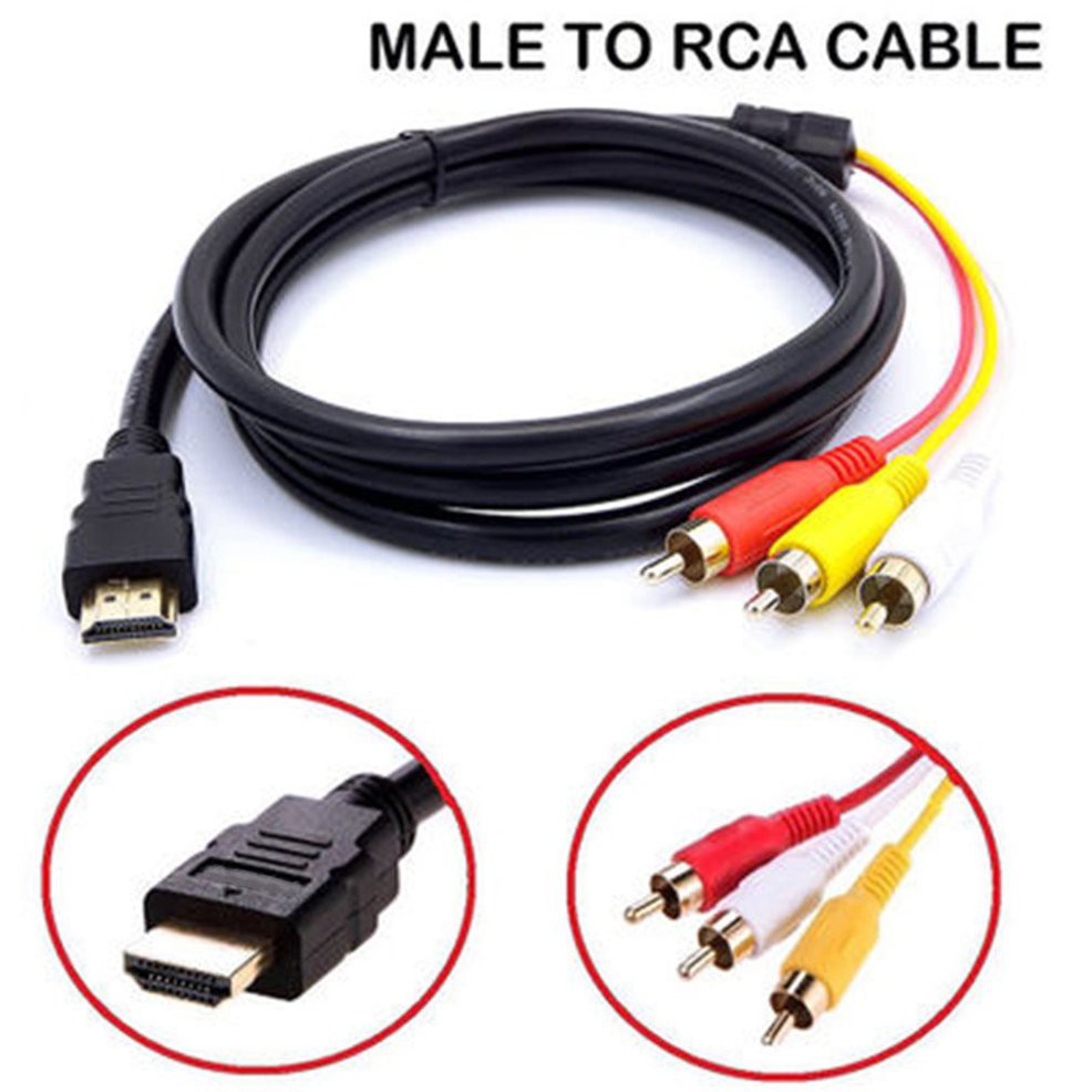 Dây Cáp Âm Thanh / Video Chuyển Đổi Hdmi Sang Av Hdmi-compatible Sang 3rca 3rca