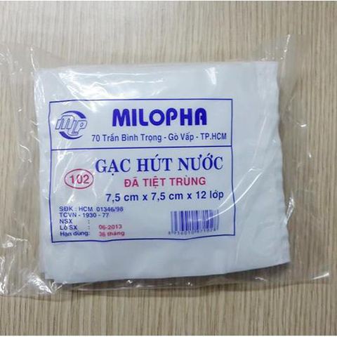 Gạc hút nước tiệt trùng 1 gói 10 miếng