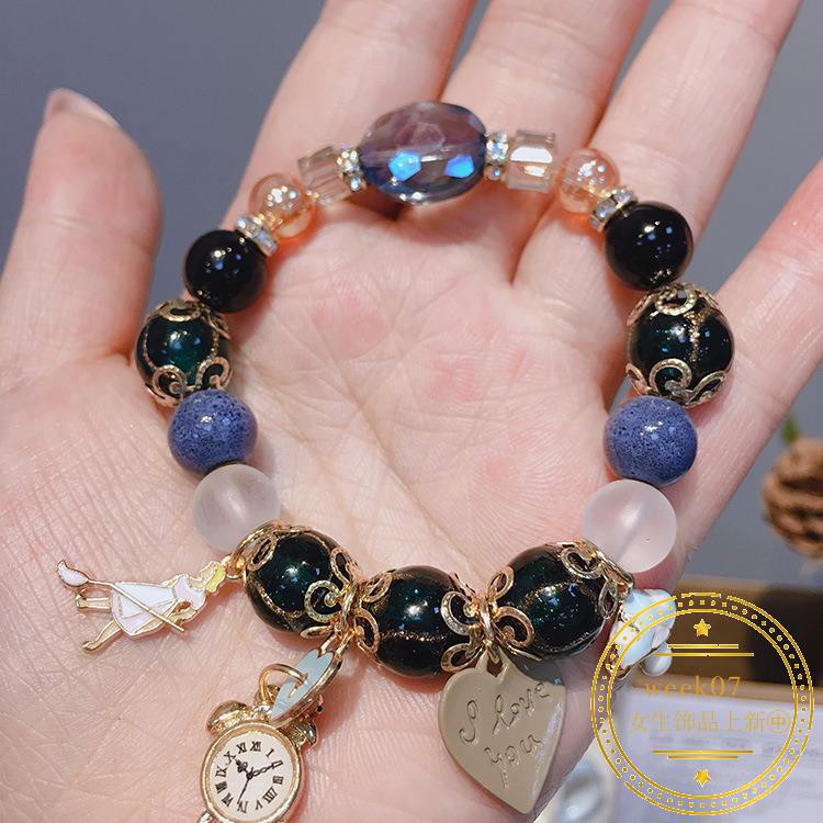 286 exotic wind Korean natural emerald crystal colorful glass beads mushroom clo