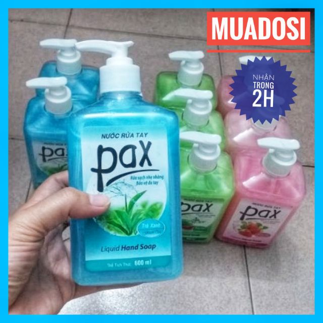 [CHAI LỚN] Nước Rửa Tay Xà Bông Xà Phòng Rửa Tay Pax 600ml | BigBuy360 - bigbuy360.vn