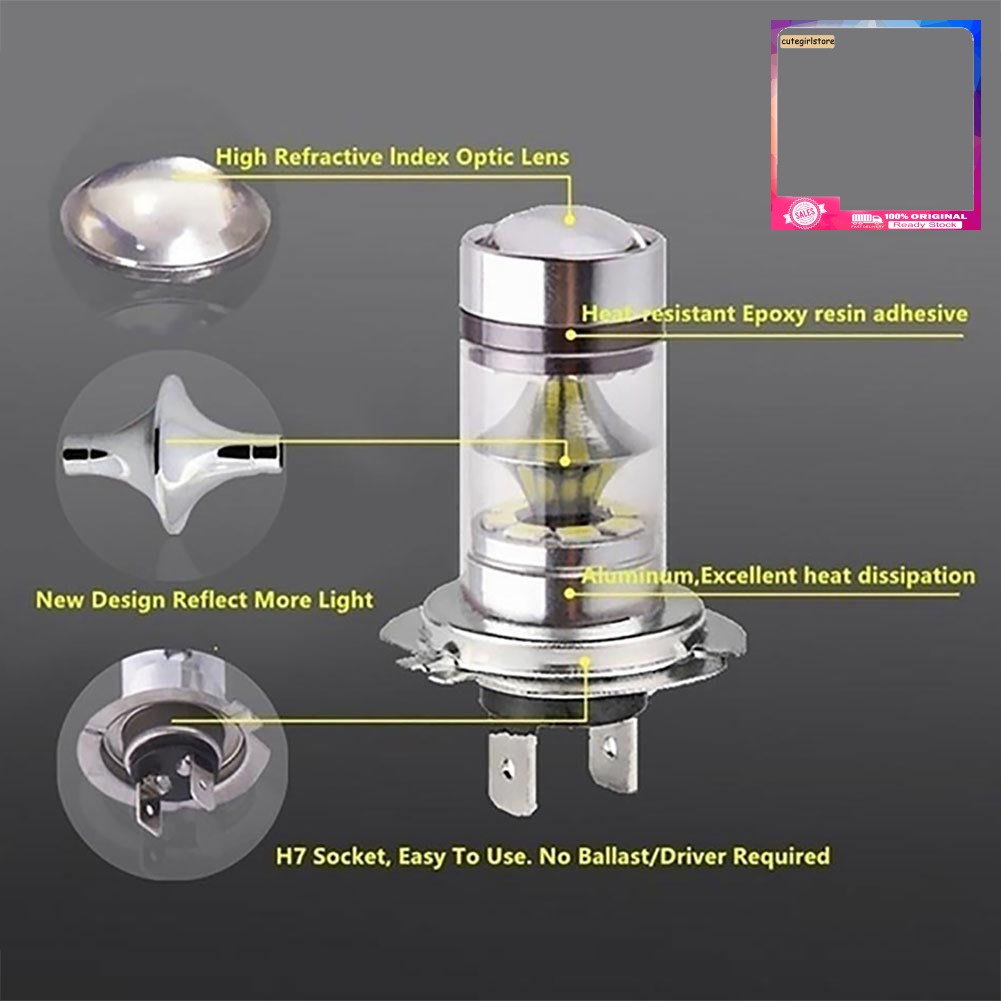Đèn Led Cd-100W H4 H7 20smd siêu sáng dành cho xe hơi