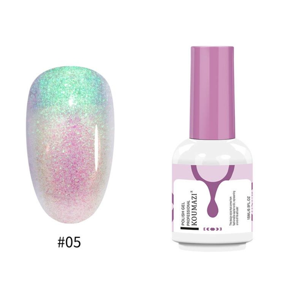 Hàng Có Sẵn 9 Màu Koumazi Sơn Móng Tay Kết Cấu Ánh Sáng Cao Hình Tắc Kè Hoa Tinh Thể Nhỏ Màu Trắng Sơn Móng Tay Chuyển Sắc Màu Thanh Toán Khi Nhận Hàng