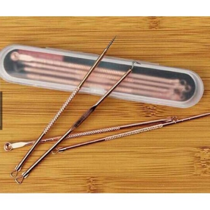 Bộ 4 Cây Nặn Mụn Chuyên Nghiệp 8 Đầu Nặn Siêu Phẩm Que Nặn Mụn