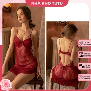 Đầm ngủ phối ren cao cấp L348 Nhà Kho TuTu
