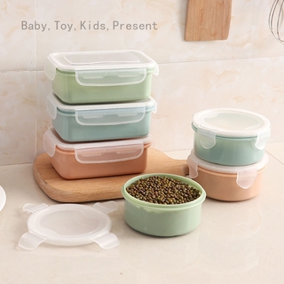 Hộp Nhựa mini Đựng Cơm Trưa Hình Tròn / Chữ Nhật Tiện Dụng