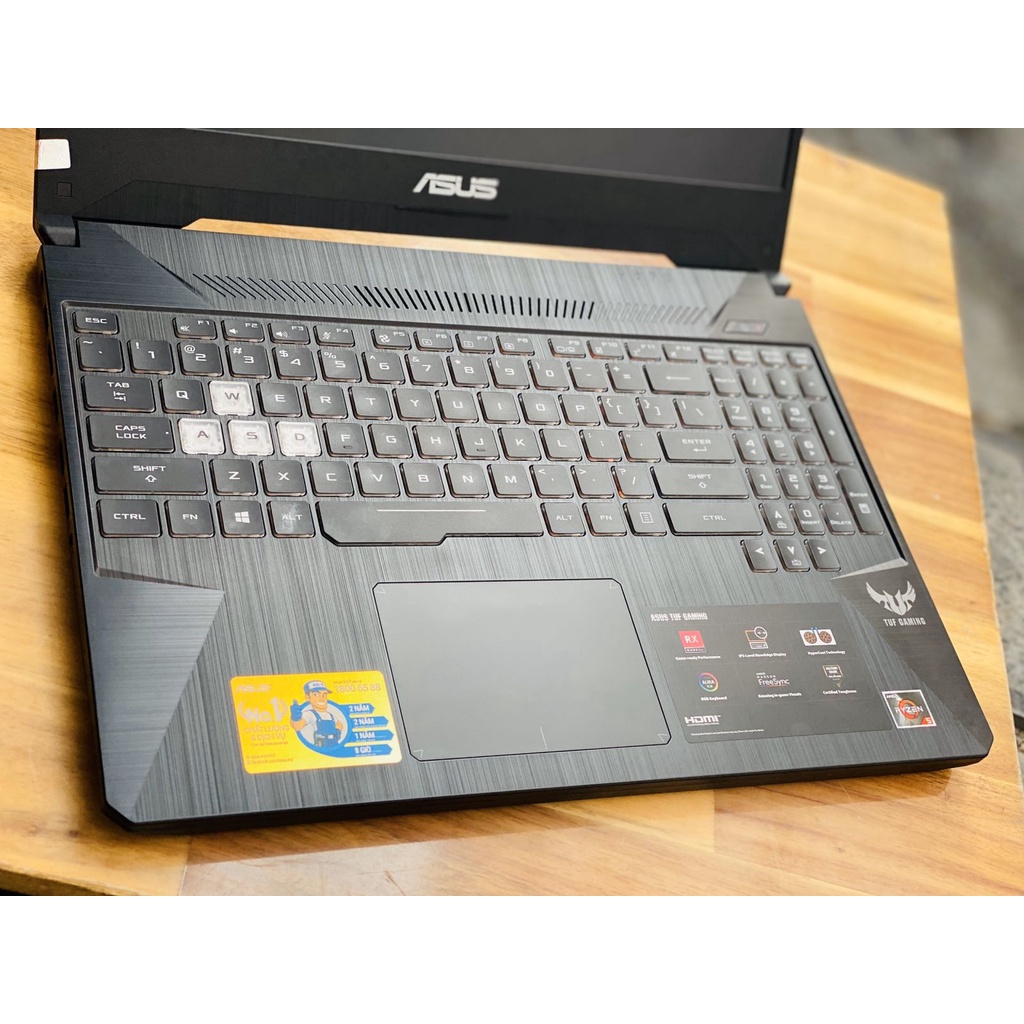 Laptop Asus TUF Gaming FX505DY/ Ryzen 5 3550H 8CPUS/ 8G/ SSD/ Vga Rời RX560 4G/ 120hz/ Viền Mỏng/ LED RGB 7 Màu