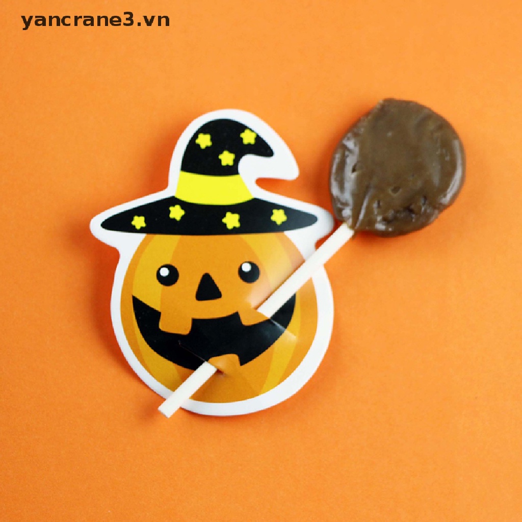 Bộ 50 Thẻ Đựng Kẹo / Bánh Quy / Kẹo Mút / Bí Ngô / Ma Quỷ Trang Trí Halloween / Giáng Sinh DIY Cho Bé {yancrane3.vn}