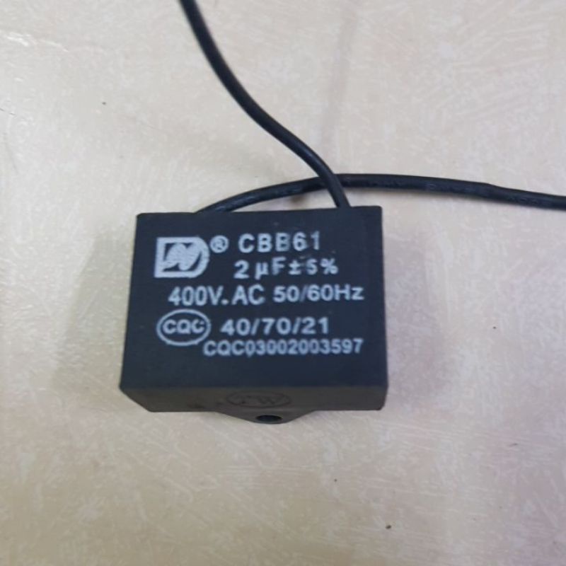 Tụ 2mf-2,5uf dùng cho quạt điện cơ thống nhất vinawind
