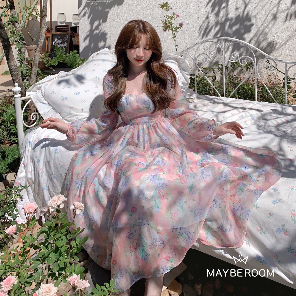 Váy hoa dáng xoè bồng Everlyn Mayberoom