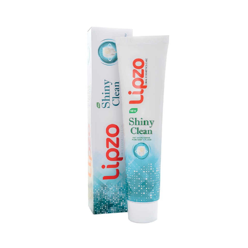 Combo 3 Kem Đánh Răng LIPZO Shiny Clean Vị The Mát Diệt Khuẩn 95g Khử Mùi, Không Bào Mòn Men Răng Từ Khoáng Chất Vỏ Sò