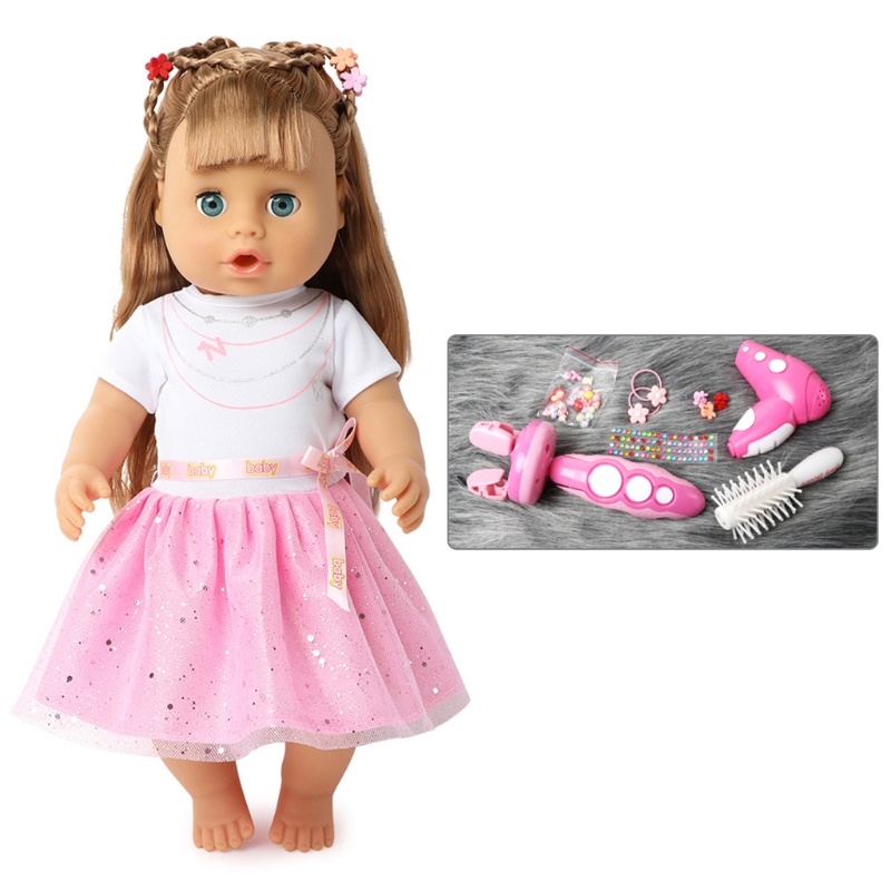 Set 18 Búp Bê Em Bé Sơ Sinh Bằng Vinyl Mềm Mại Xoay 360 Độ Có Thể Giặt