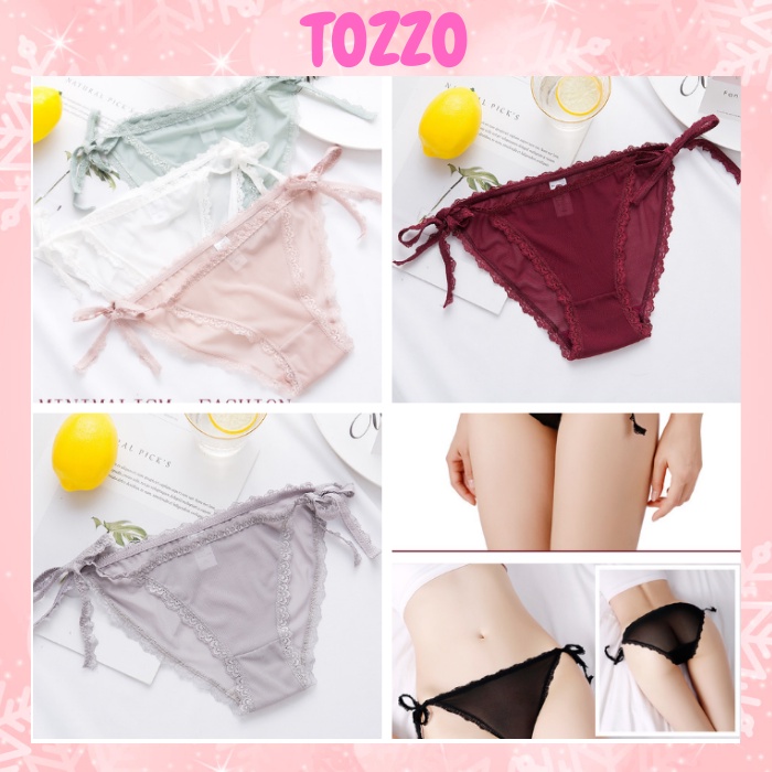 Quần lót nữ lọt khe phối ren kiểu dáng sexy mặc trong váy cute dễ thương QL07