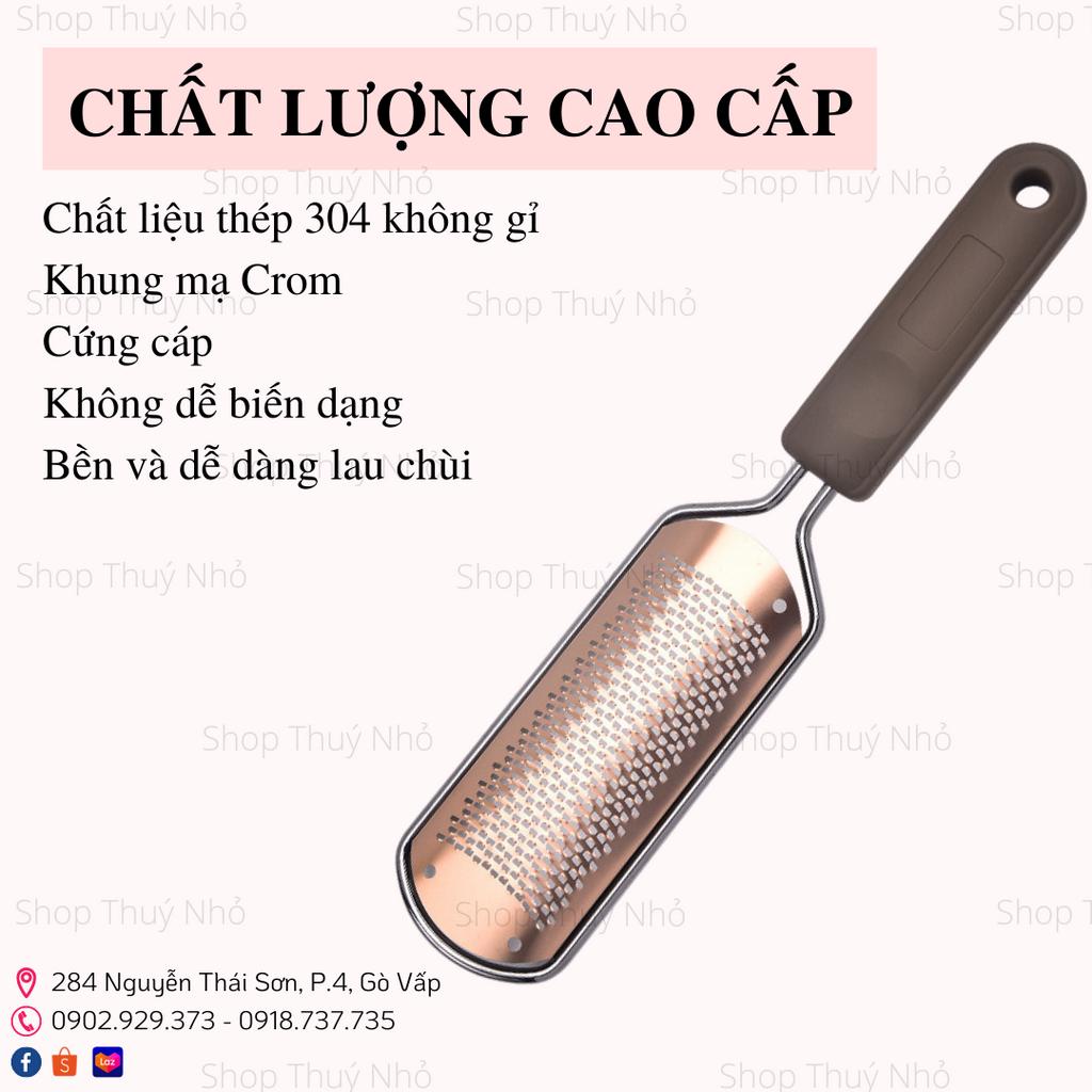 Cây chà gót,bào gót chân Inox không gỉ mạ vàng cao cấp loại bỏ các vết chai sần cứng đầu gót chân nail chuyên nghiệp