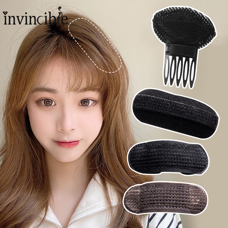 Mút Xốp Tạo Kiểu Tóc Vô Hình Màu Đen Thoáng Khí DIY Cho Nữ