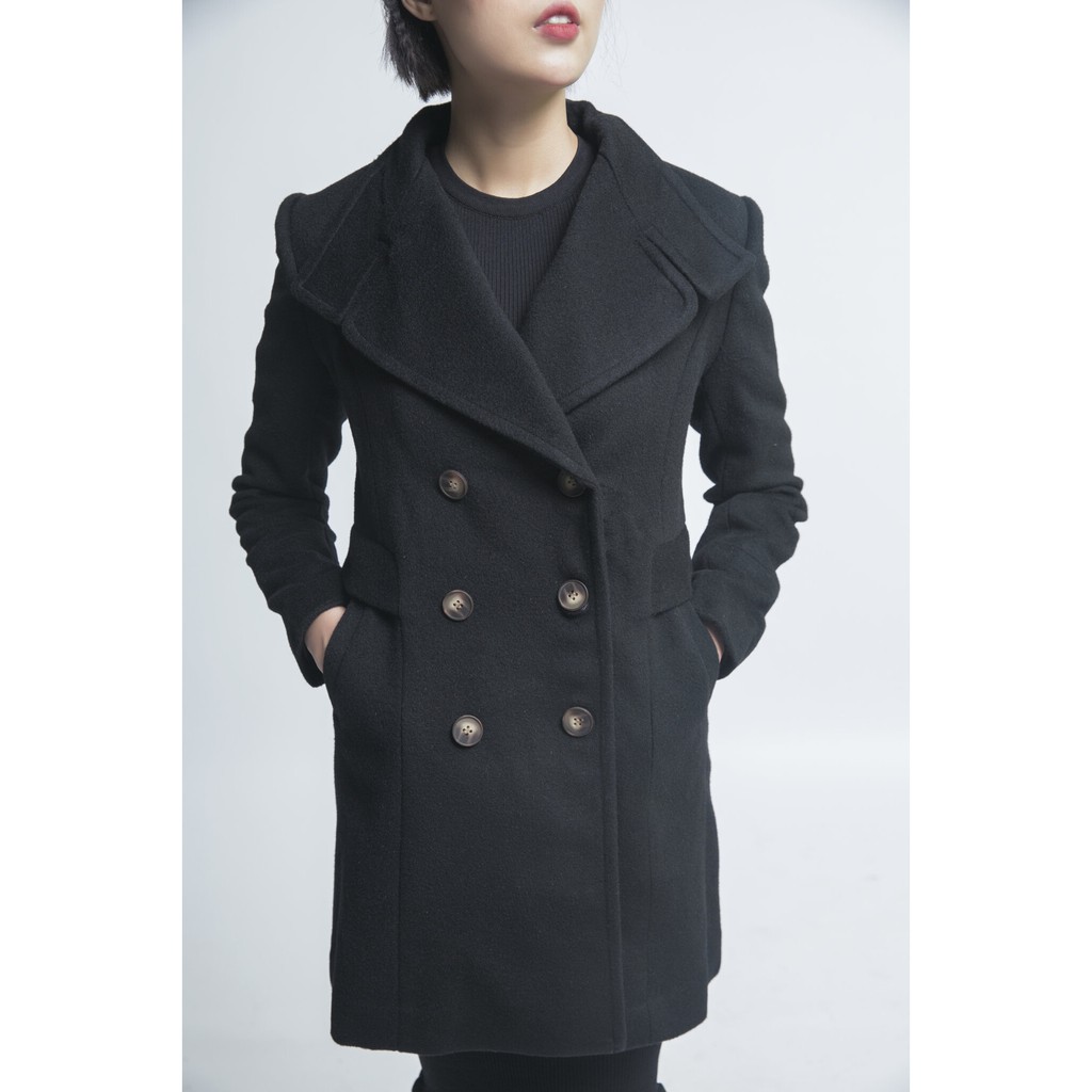 Áo khoác dạ 6 khuy nữ IVY moda MS 71M4063