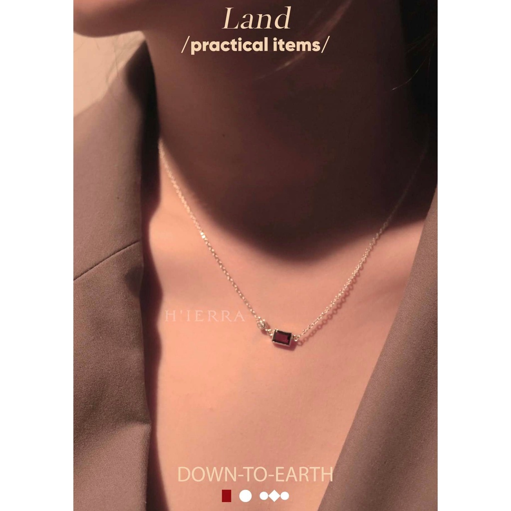 Dây chuyền bạc nữ H'ierra Land Chain đính đá Garnet / Amethyst / Topaz | BST Down-To-Earth