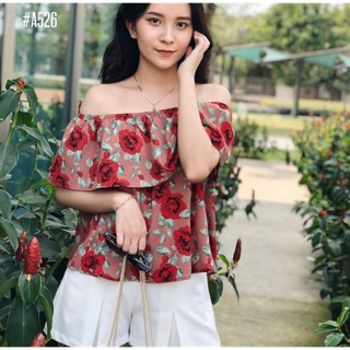 Áo hoa 🌷Áo trễ vai hoa 🌷FREESHIP