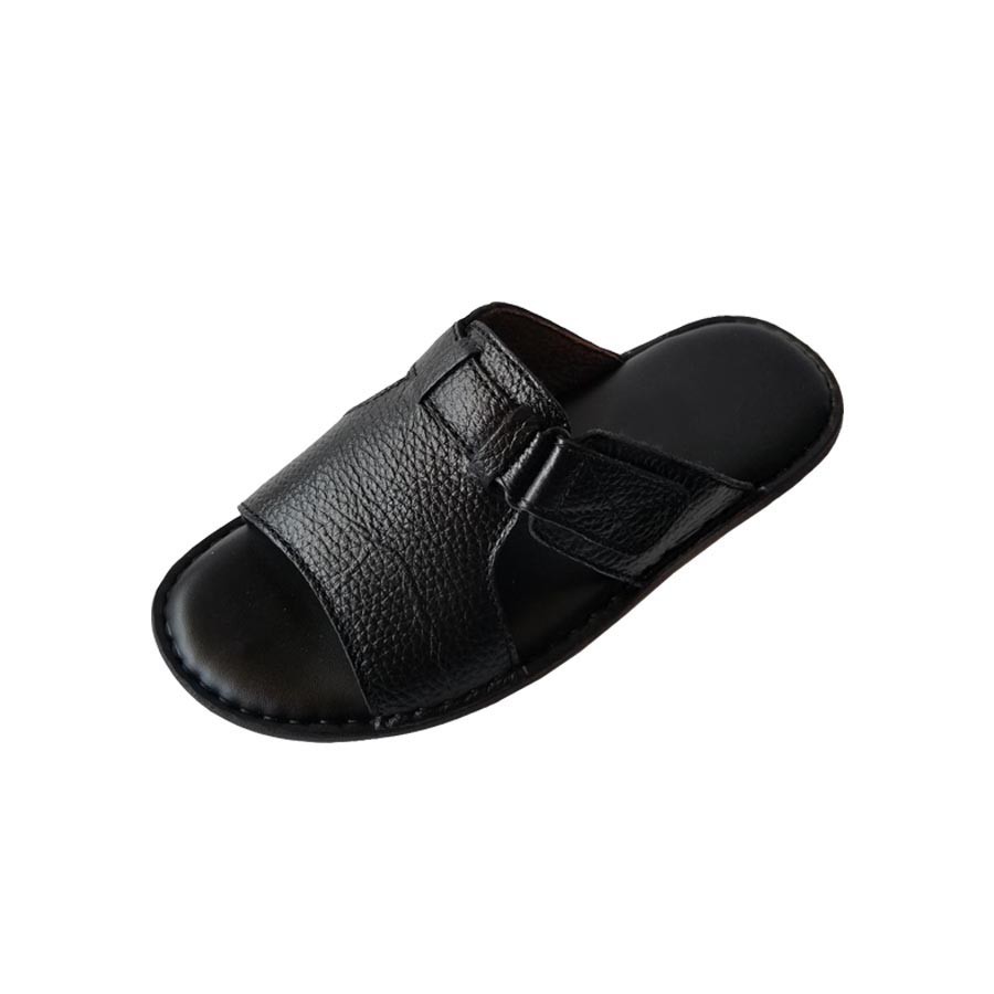 Dép Da Nam Da Bò Thật, Dép Nam Quai Ngang Da Bò Thật Cao Cấp HKT Shop DNA688