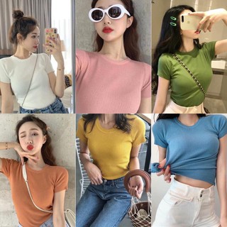 Áo len tăm trơn 💖FREESHIP💖 Áo len tăm nữ kiểu đẹp thời trang nữ Hàn Quốc phom dáng trẻ trung năng động