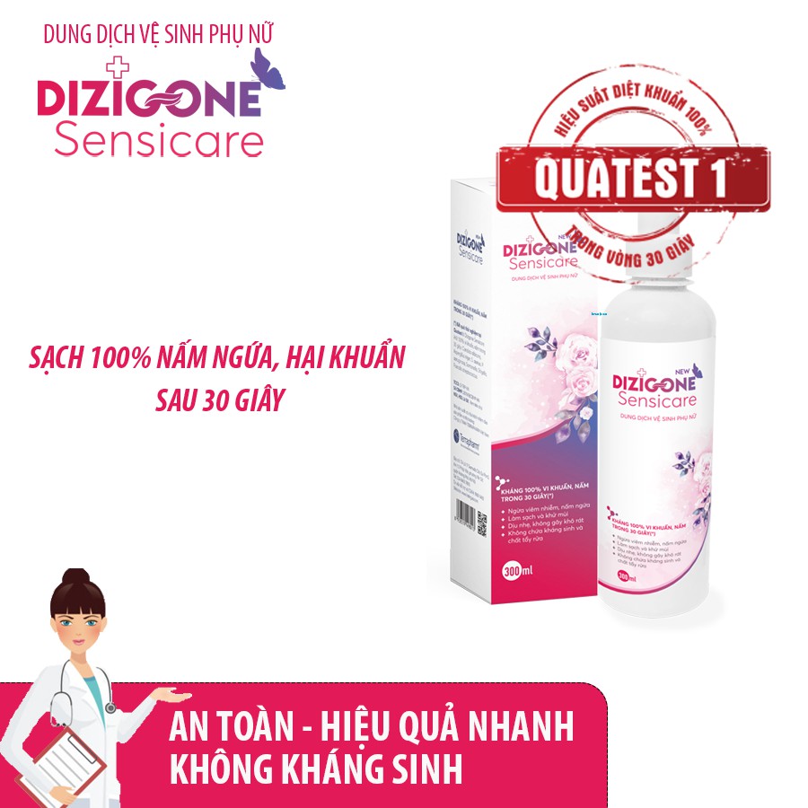 Dung Dịch Vệ Sinh Phụ Nữ Dizigone Sensicare 300ml Hết Ngứa, Giảm Khí Hư, Khử Mùi Hôi Sau 2 Ngày