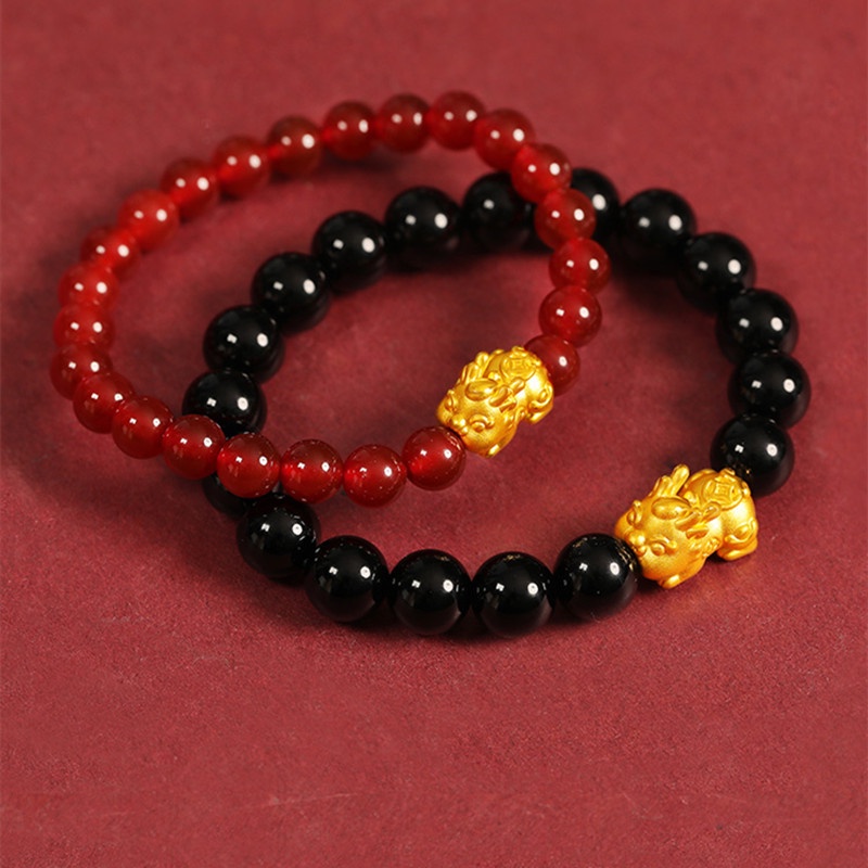 Vòng Tay Chuỗi Hạt Onyx Baby Pixiu Thời Trang Unisex