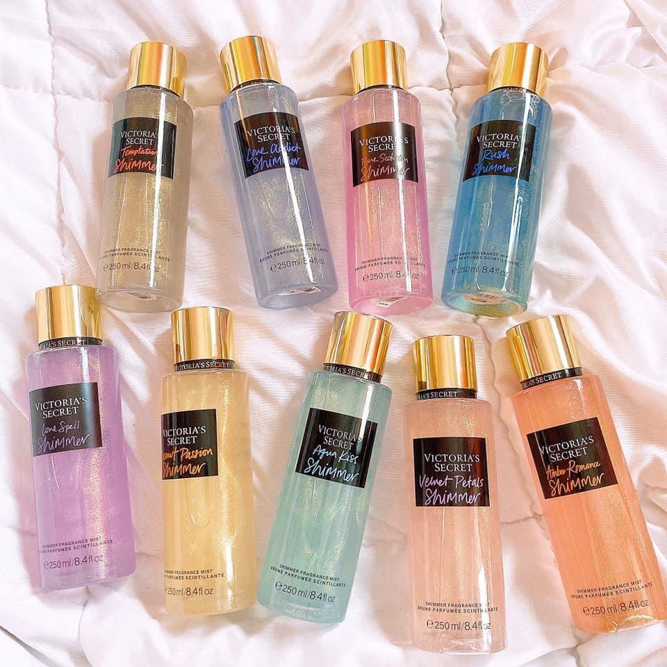 Xịt thơm toàn thân Bodymist Victoria Secret 250ml Shimmer - Nhũ HOT