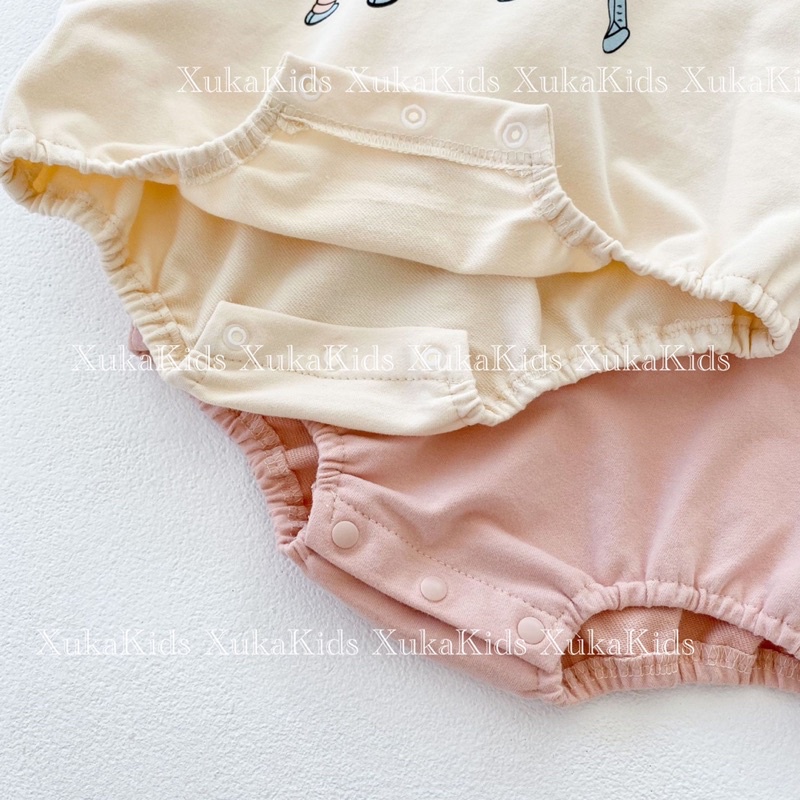 Bodysuit Nỉ Dài Tay In Hình Petit đáng yêu cho bé 0-2 Tuổi | Body Sơ Sinh Cao Cấp