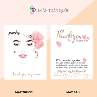 Hộp 100 Bìa tag bìa treo khuyên, Bìa giấy treo hoa tai, giấy bìa cứng, size 7x5.4cm mẫu 21