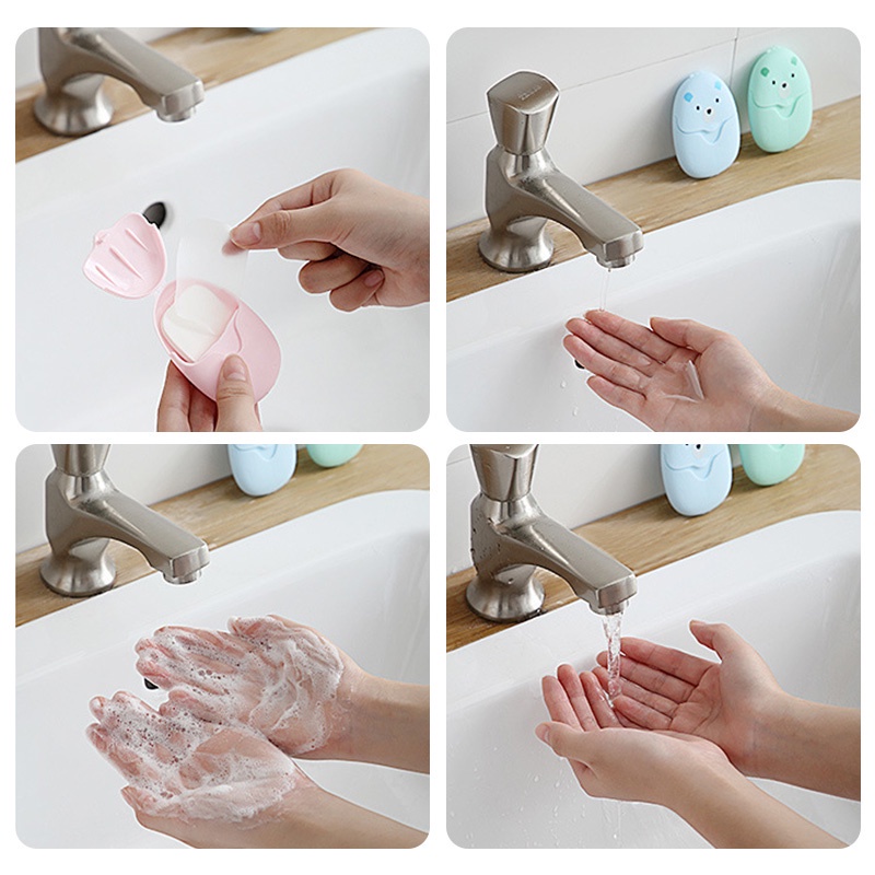 Hộp Xà Phòng Giấy mini Dùng Một Lần Cho Bé JP5