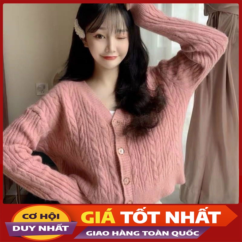 Áo Khoác Cardigan Cổ Chữ V Siêu Xinh M0215-Violet