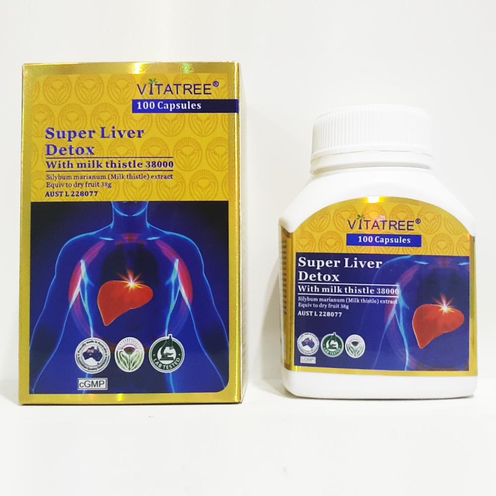 Viên uống Giải Độc Gan Bổ Gan Vitatree Super Liver Detox 100 viên
