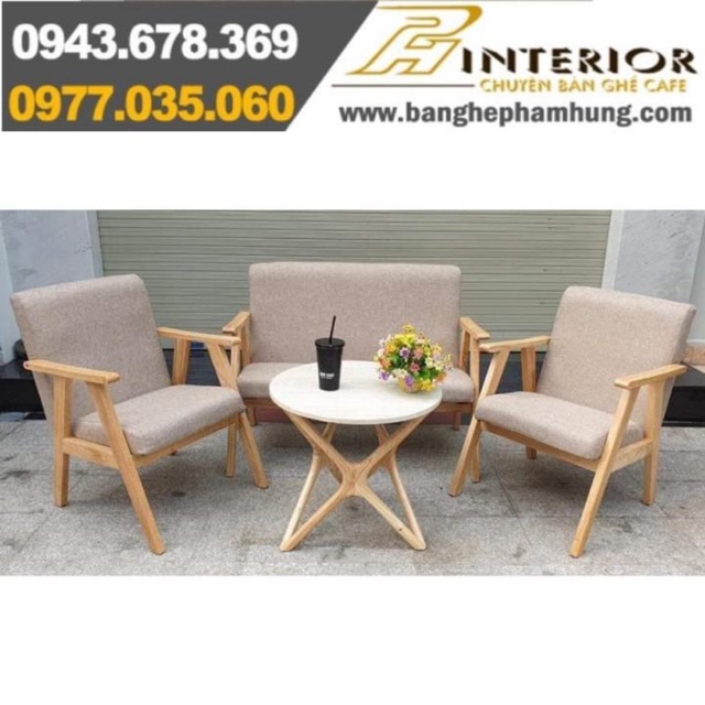 Bàn ghế sofa gỗ phòng khách giá rẻ