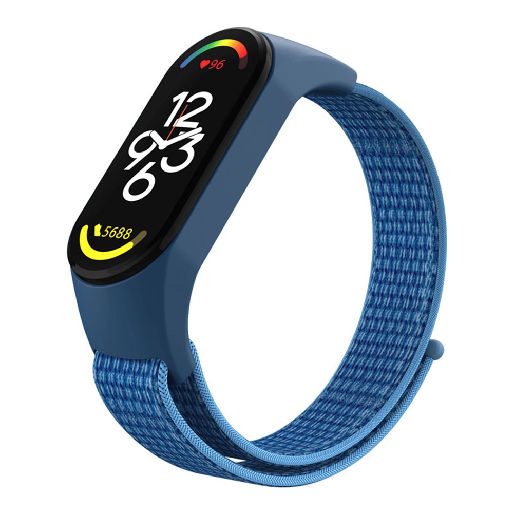 Dây Đeo Đồng Hồ Thể Thao Bằng Nilon Mềm Khóa Dán Cho Xiaomi Mi Band 7 & 6 & 5 Miband 7/6/5