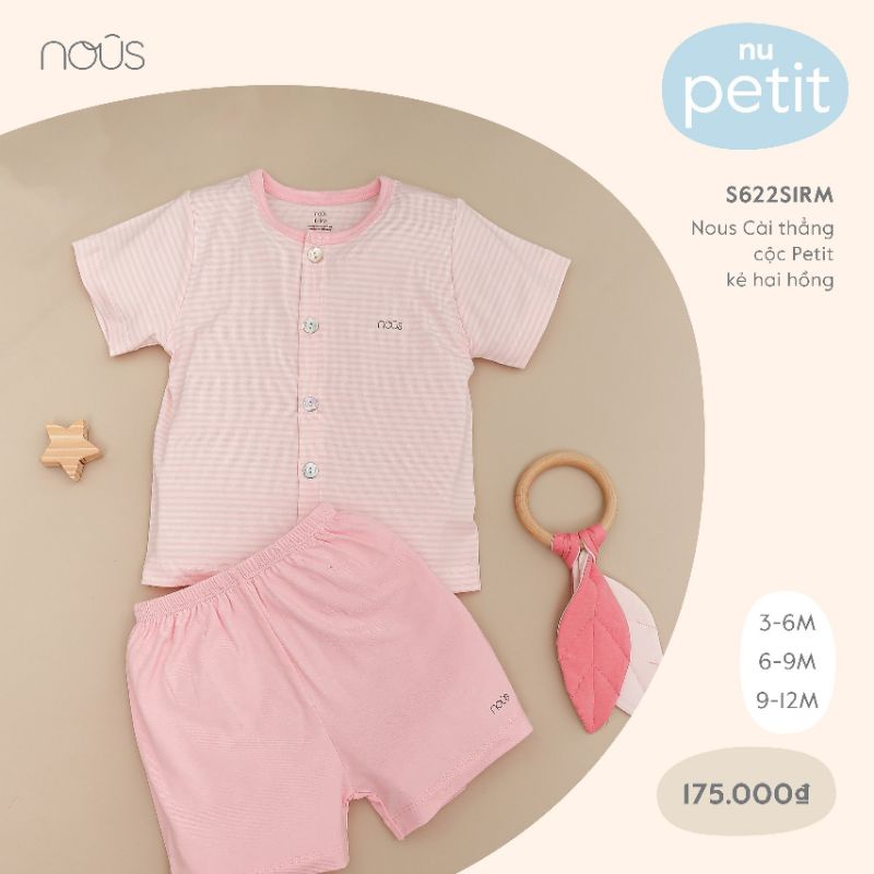 Nous - Bộ cài thẳng cộc nous petit cho bé từ 3m đến 12m
