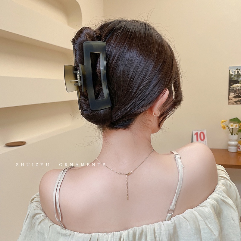 Kẹp Tóc Cỡ Lớn Màu Đen Phong Cách Hàn Quốc