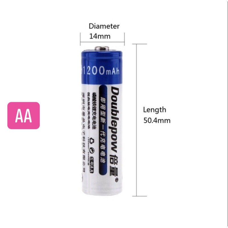 Bộ 4 Pin Tiểu Sạc AA ,AAA + Sạc Pin