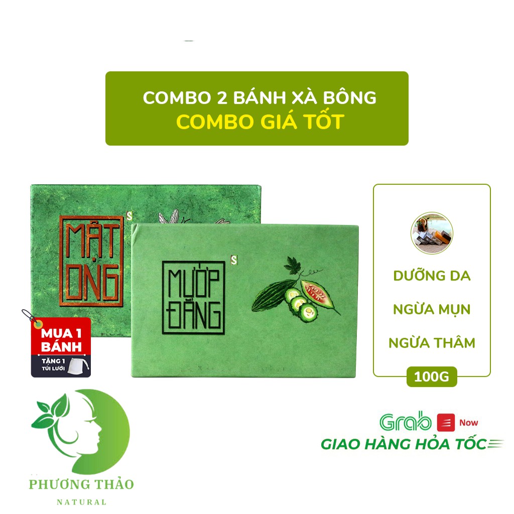 Combo 2 bánh Xà Bông 100% thiên nhiên (Ngừa Mụn Lưng, Ngừa Thâm, Sáng Da) 100gr