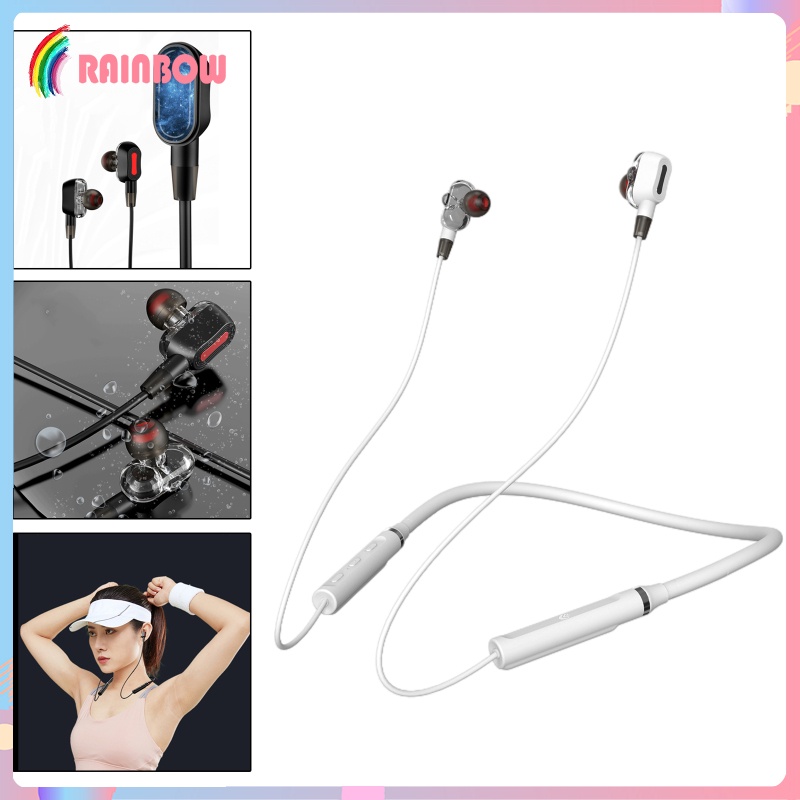 [RAINBOW] Wireless Bluetooth Headphone, Bluetooth Earbuds Wireless in-Ear Neckband Headphones Bluetooth 5.0 Magnetic Earphones with Mic