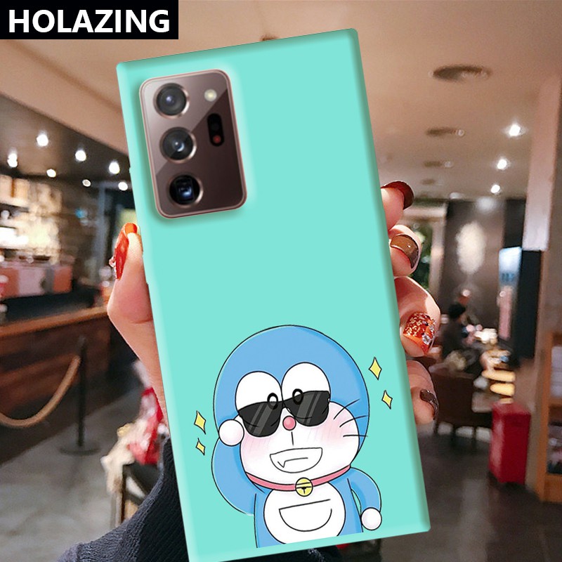 Samsung Galaxy S21 Ultra S8 Plus S10E S10 5G Note 20 10 Plus 9 8 Candy Color Phone Cases vỏ điện thoại Doraemon Soft Silicone Cover