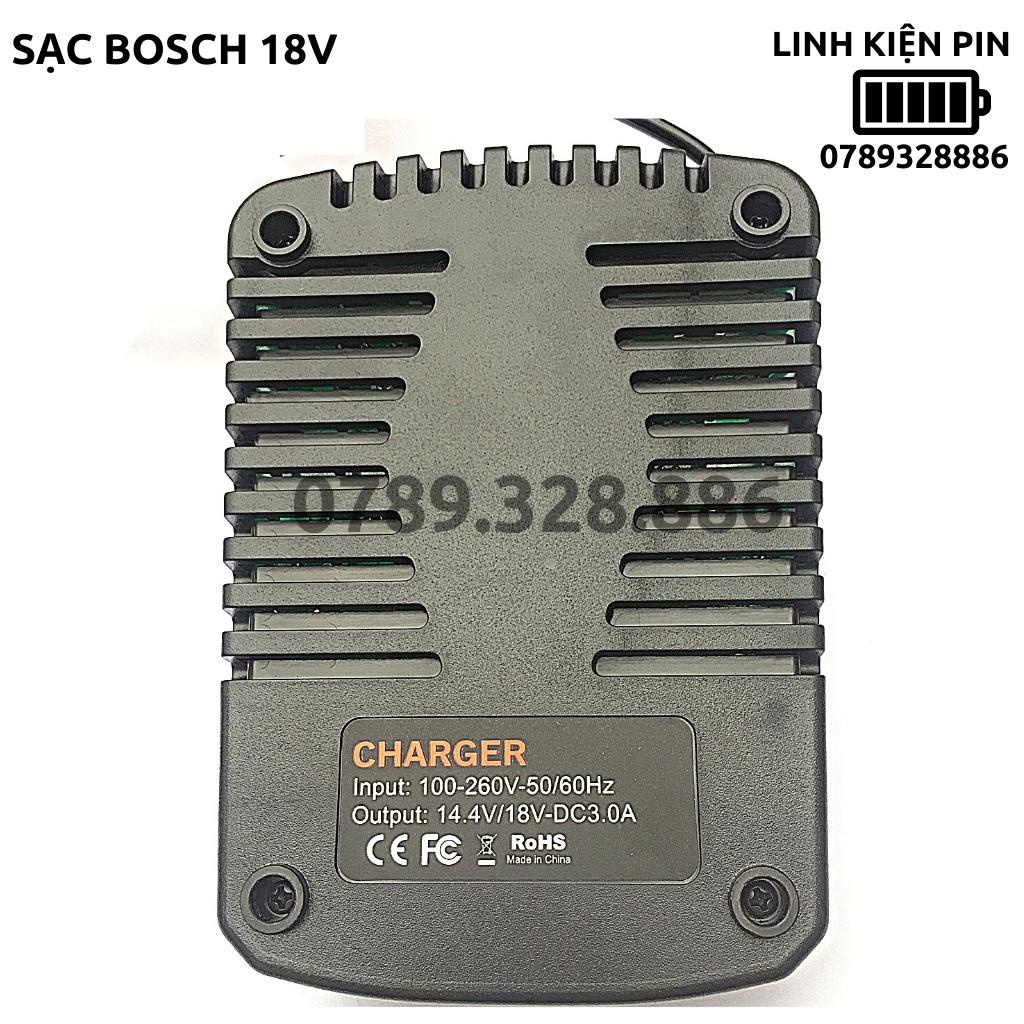 Sạc pin Bosch 14.4V - 18V Li-ion mới 100%, sử dụng điện 220VAC