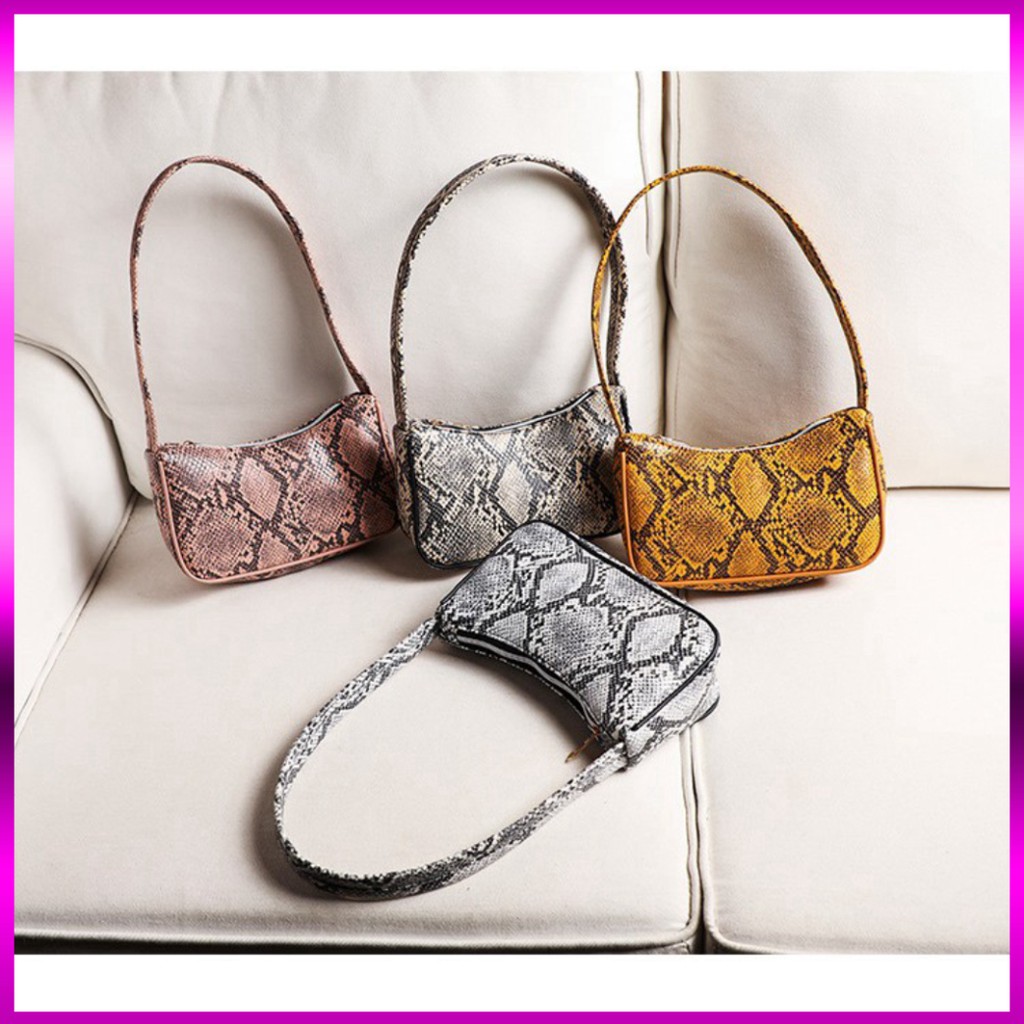 Túi kẹp nách vân da trăn quai tròn thời trang thanh lịch KN06 túi đeo vai Chip Xinh Shop