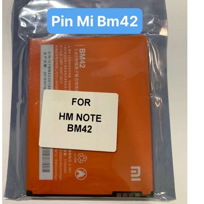 Pin Xiaomi Redmi Note / BM42 / 3200mAh / Zin hãng - có bảo hành