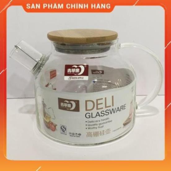 CHÍNH HÃNG -  Ấm pha trà Deli có lưới lọc inox 1000ml,bình pha trà thủy tinh có lưới lọc inox,bình ủ trà cao cấp | BigBuy360 - bigbuy360.vn