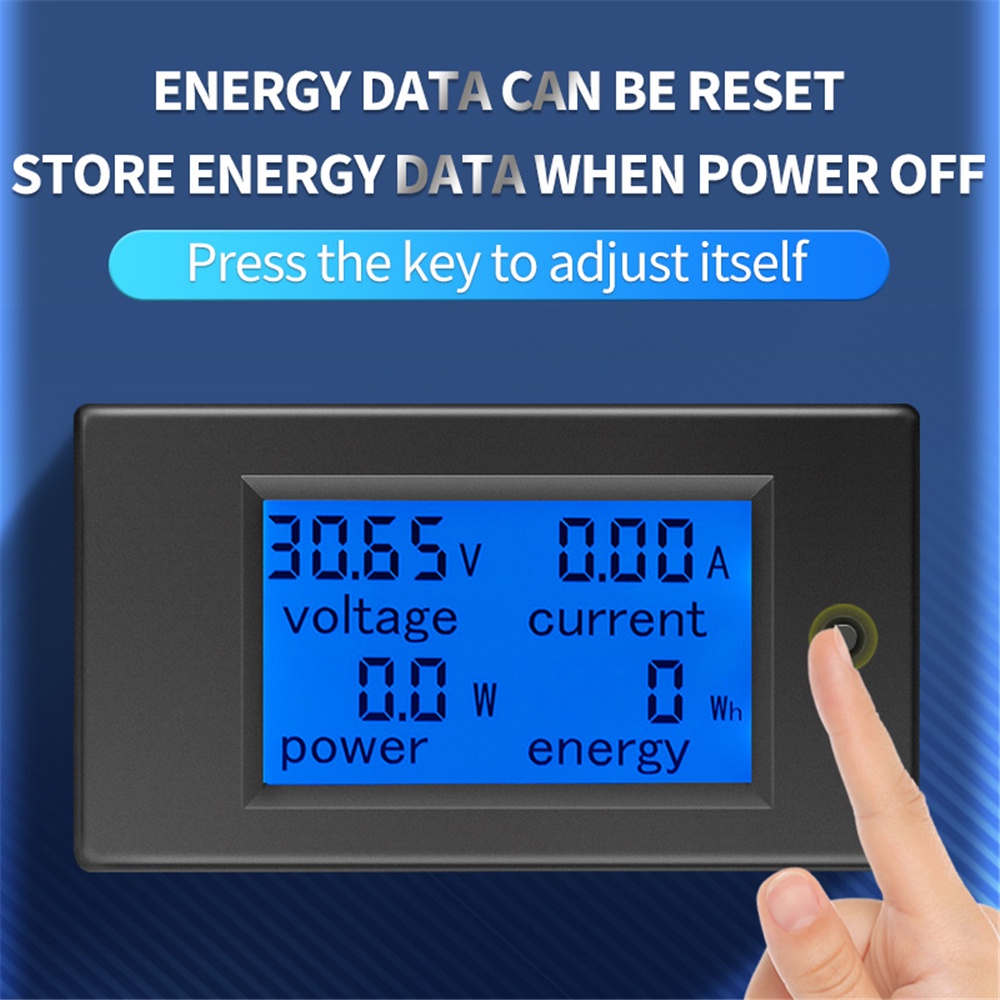 DIYMORE Vôn Kế Màn Hình LCD Lớn PZEM-051 DC6.5-100V 100A