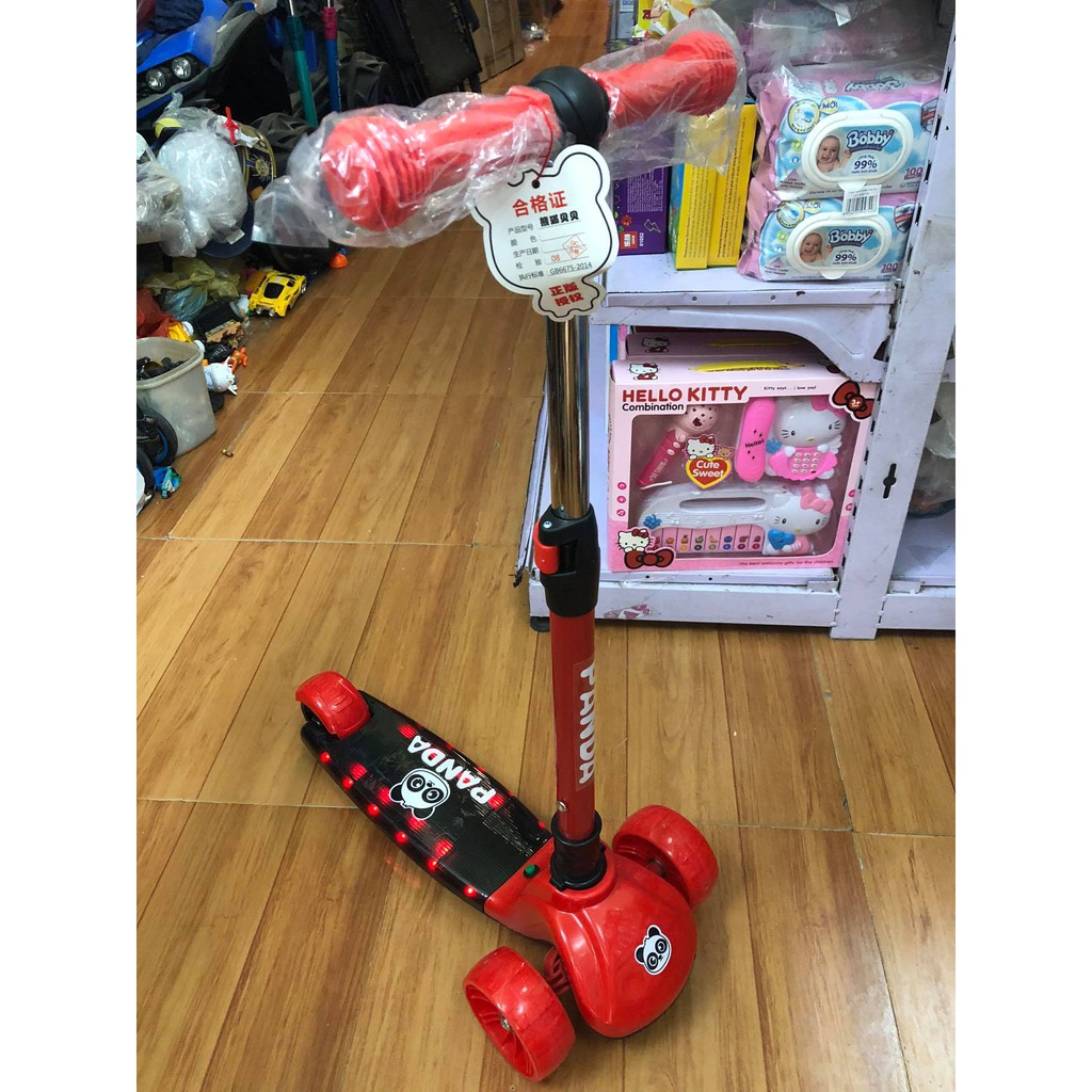 Xe trượt Scooter Gấu trúc - Panda cho trẻ em 1,5-8 tuổi (có nhạc và đèn)