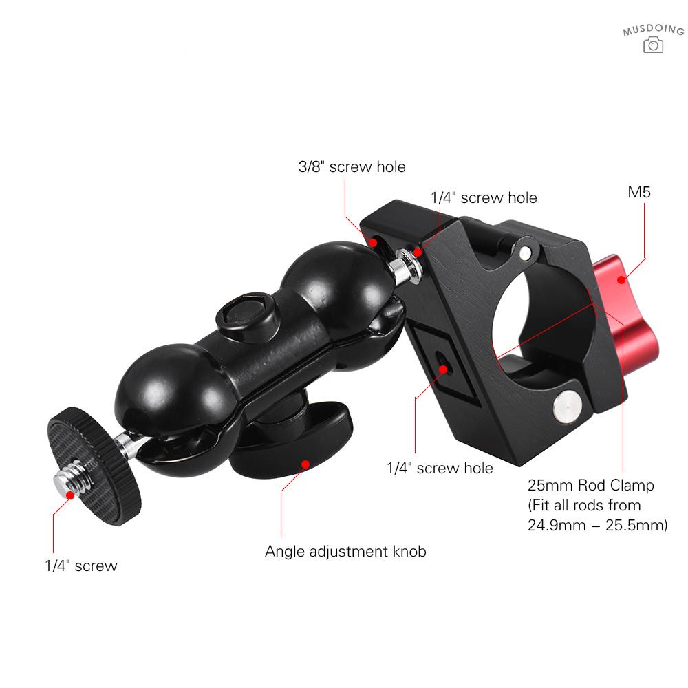 Kẹp Giá Đỡ Màn Hình 25mm Xoay 360 Độ 1 / 4 "3 / 8" Cho Dji Ronin-M / Ronin-Mxza Lite Mofl 2