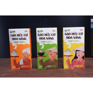 Gạo hữu cơ Hoa Nắng Vàng Lúa Chín 2kg