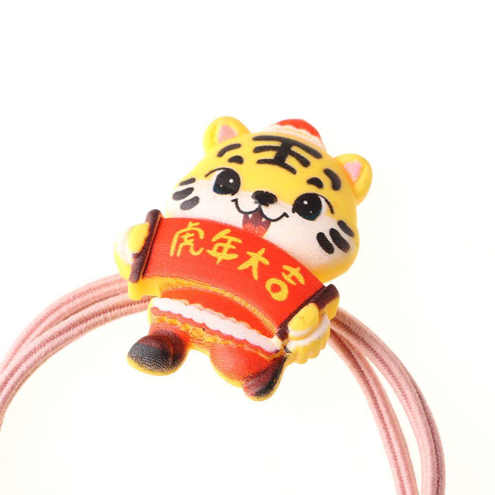 Dây Buộc Tóc Co Giãn Hình Chú Hổ Xinh Xắn Cho Bé Gái